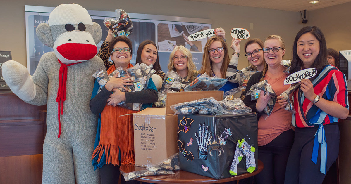 ModSock & Peoples Bank kick off a Socktober sock drive for those in need.