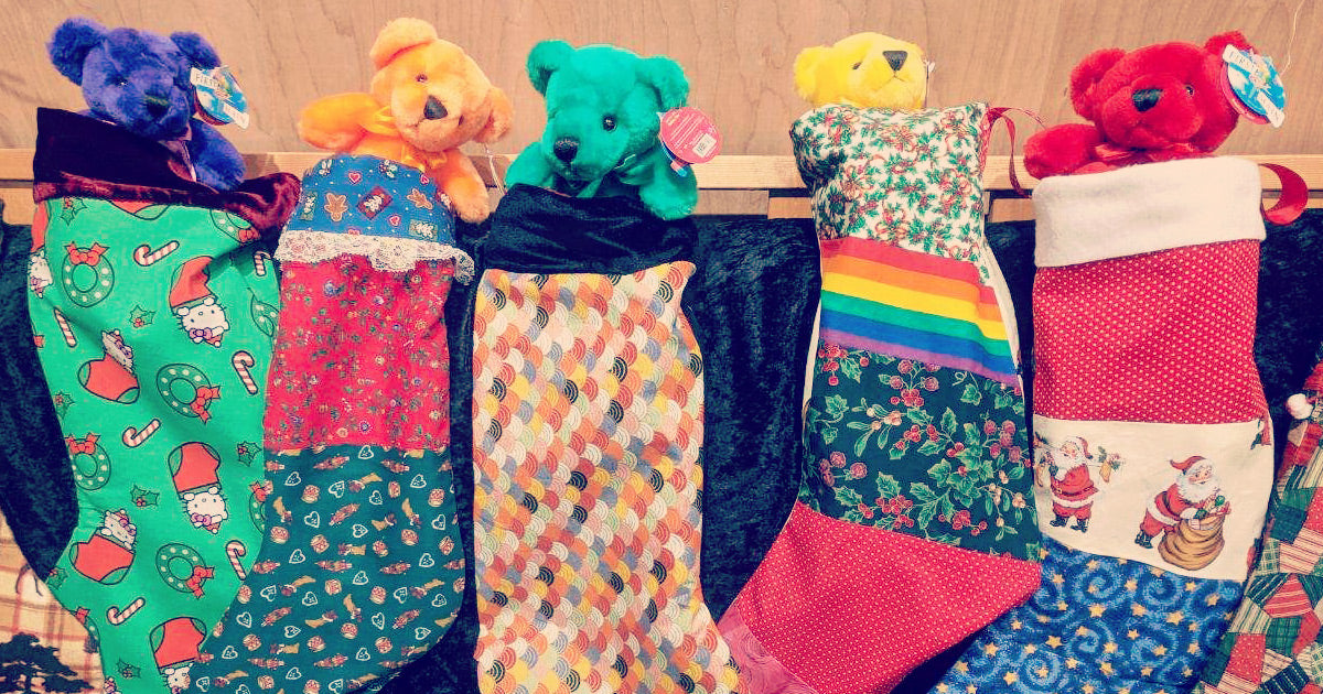 Colorful stockings are gifts for homeless youth in Belingham