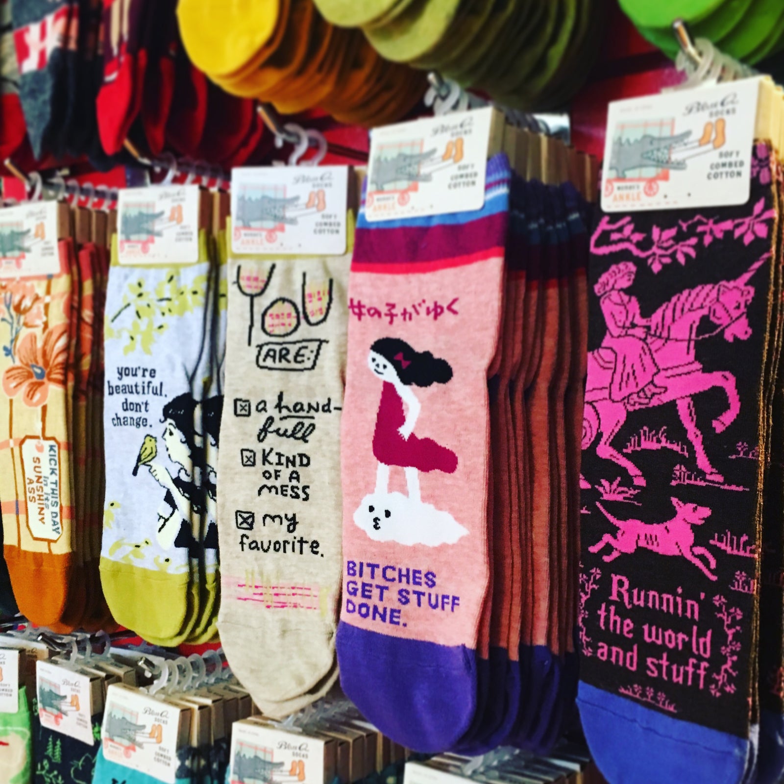 Ankle socks are short & sweet — but sometimes sassy as proven by Blue Q's cheeky sayings & swear word ankle socks for women.