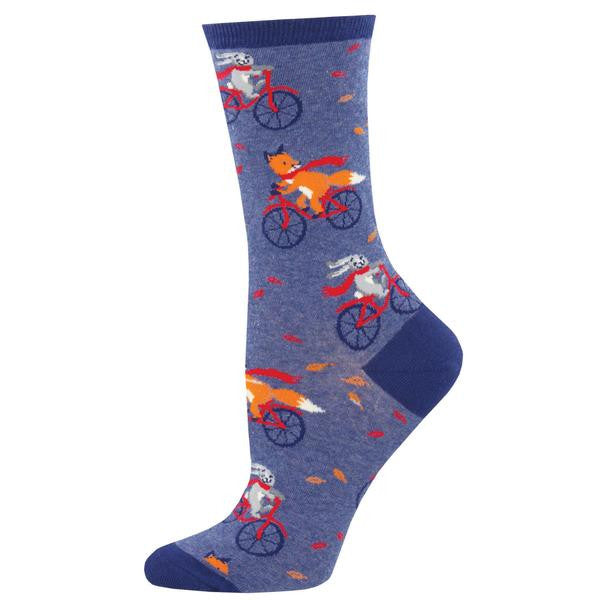 Animals on bikes on socks — just another cute sock style from novelty sock brand Socksmith.