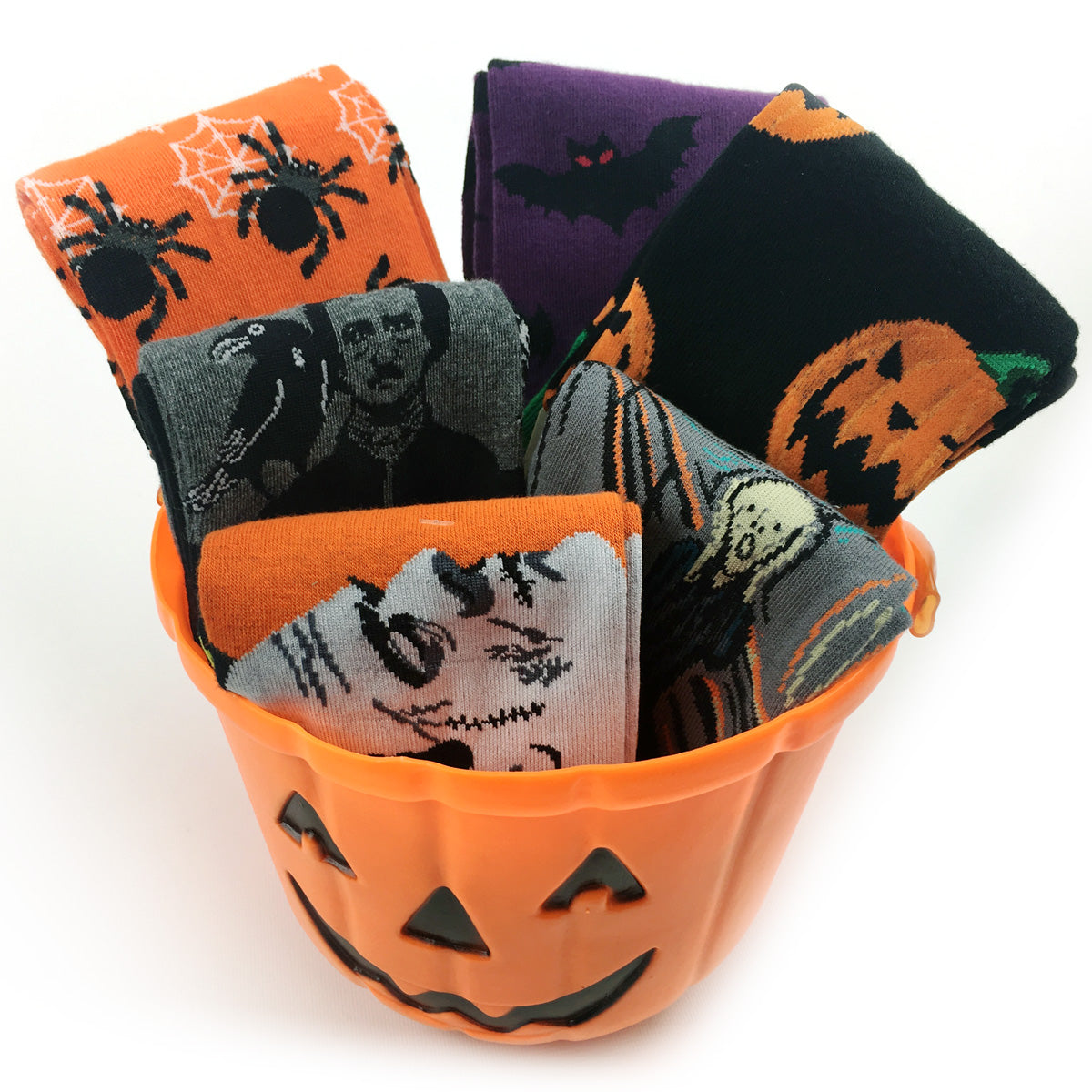 Halloween socks at ModSock including Frankenstein, Poe, Edvard Munch's The Scream, bats, spiders and jack O' lanterns.
