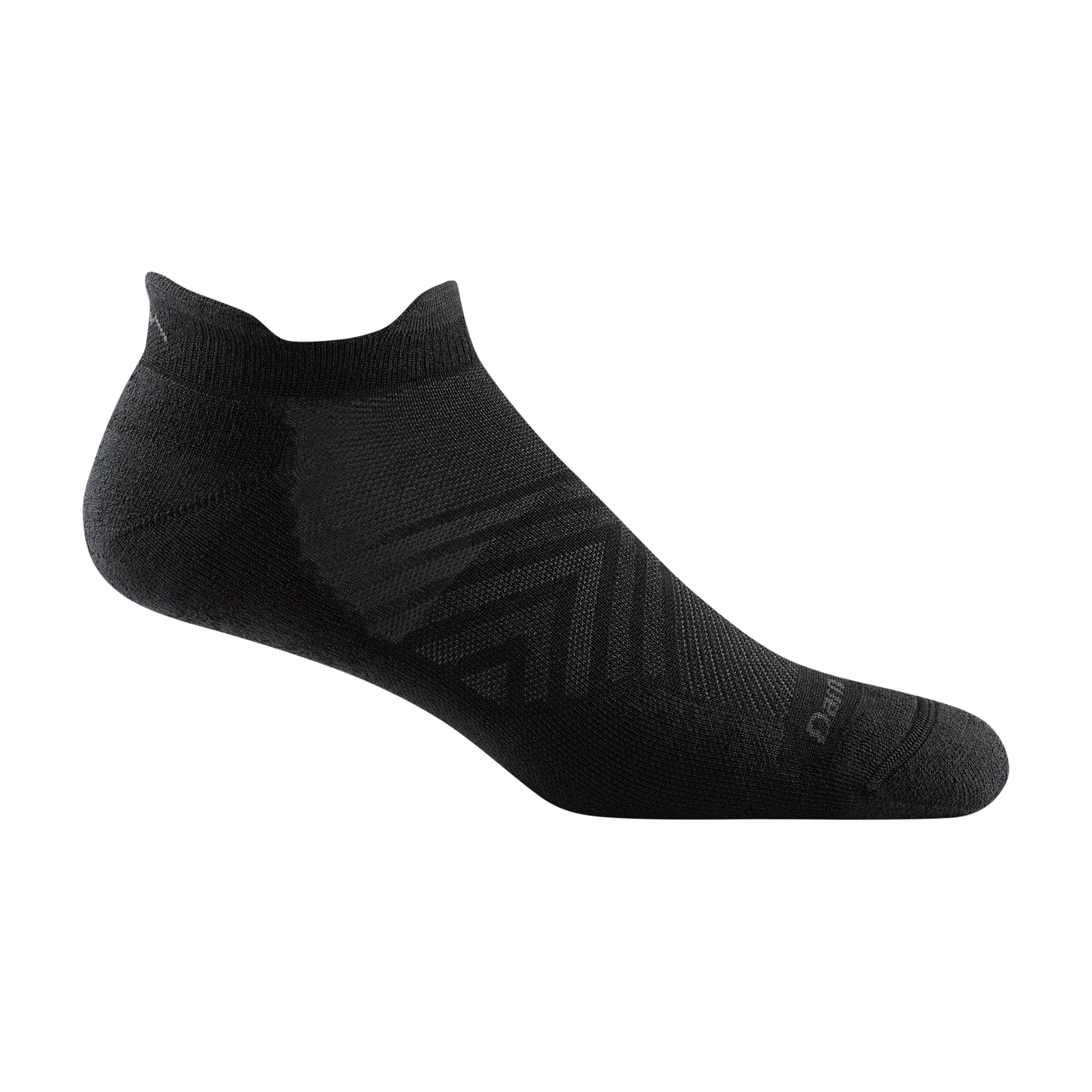 Darn Tough men's black wool no-show running socks