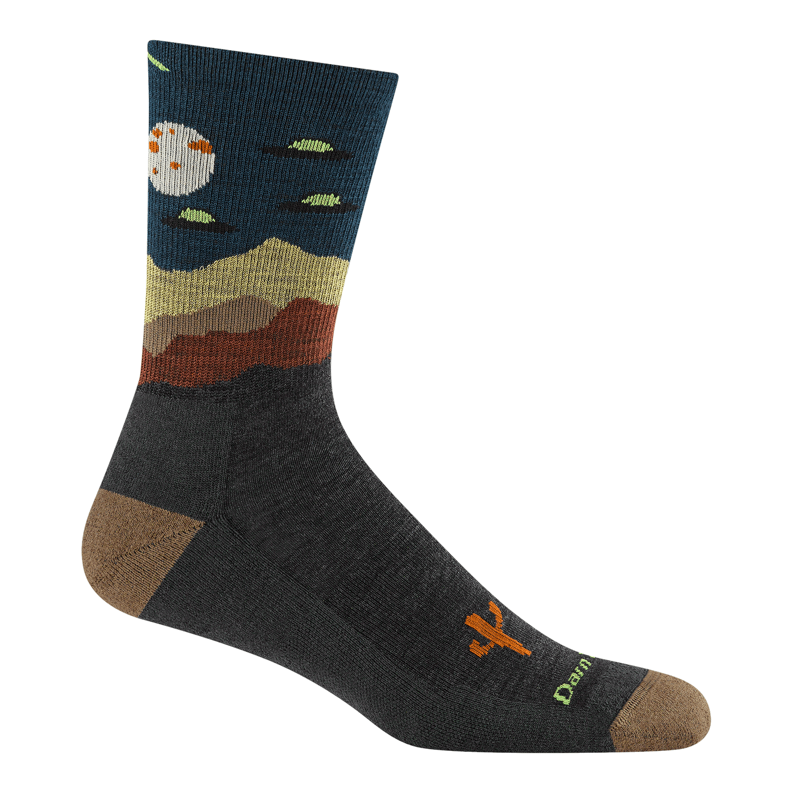 Darn Tough men's charcoal ufo wool micro crew hiking socks