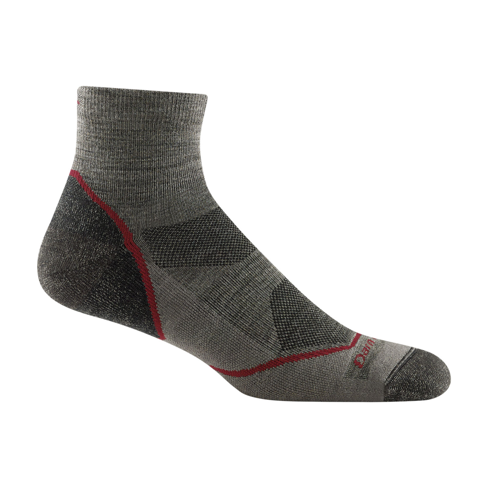 Darn Tough men's taupe wool quarter hiking socks