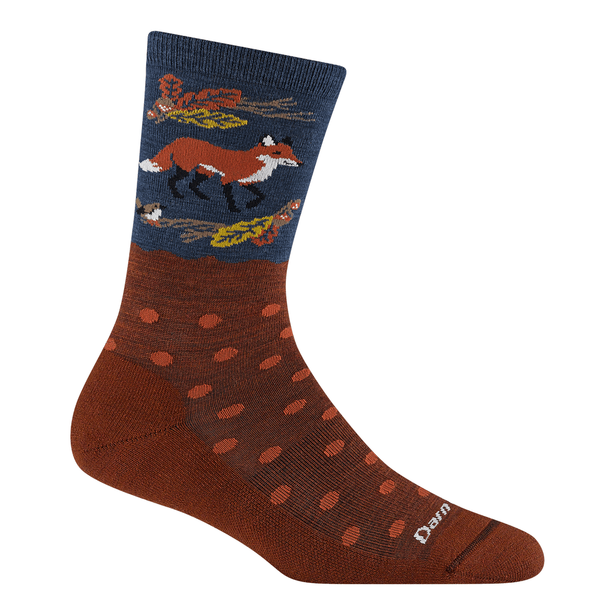 Darn Tough women's fall foliage fox wool crew socks