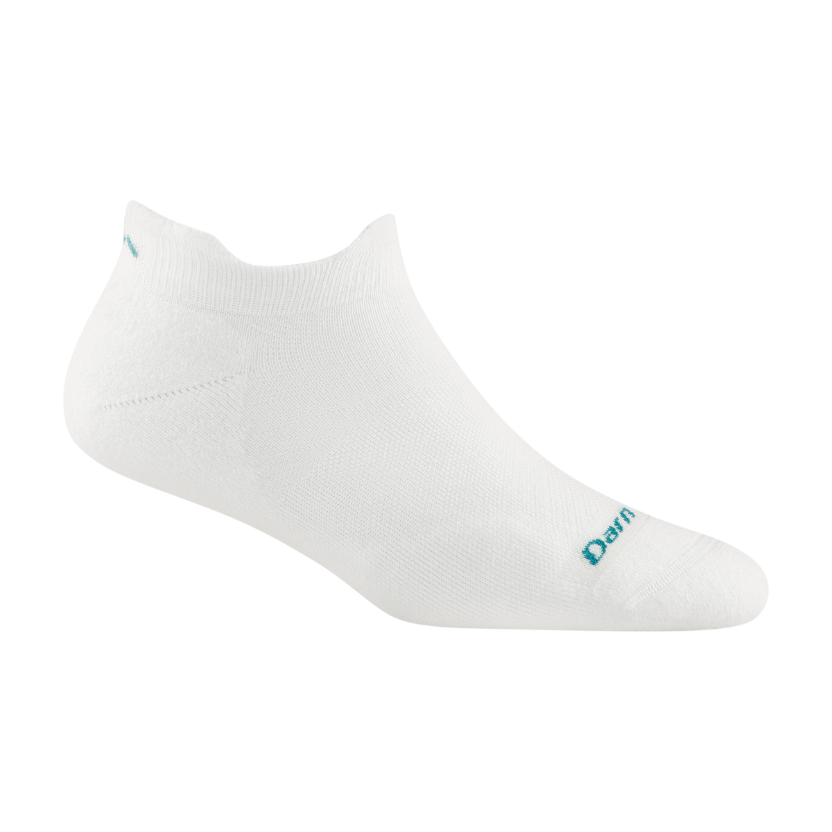 Darn Tough women's white wool no-show running socks