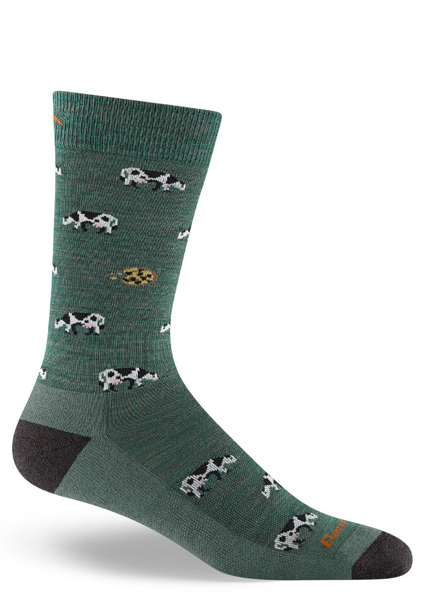 Men's Milk & Cookies Light Cushion Wool Socks | Cow Socks - Cute But Crazy Socks Men's Milk & Cookies Light Cushion Wool Socks | Cow Socks - Cute But Crazy Socks