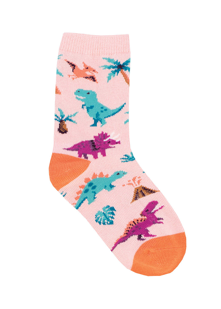 Pink Dinosaurs Kids' Socks  Fun Novelty Socks for Children - Cute But  Crazy Socks