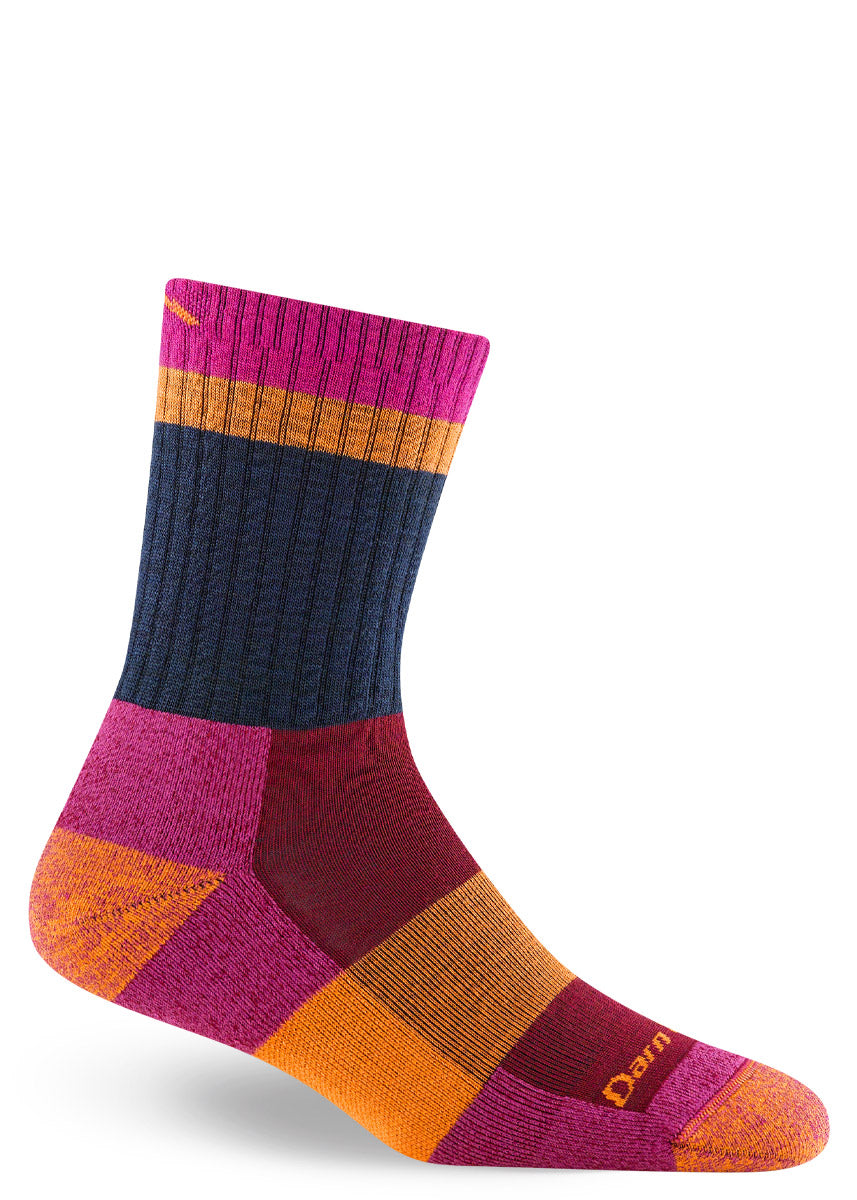 Women's Clover Heady Stripe Light Cushion Wool Hiking Socks Cute