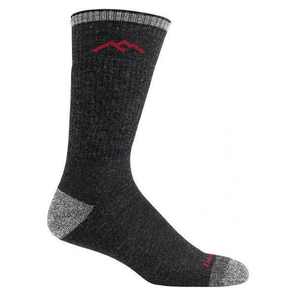 Tall wool socks for men for hiking boots in black