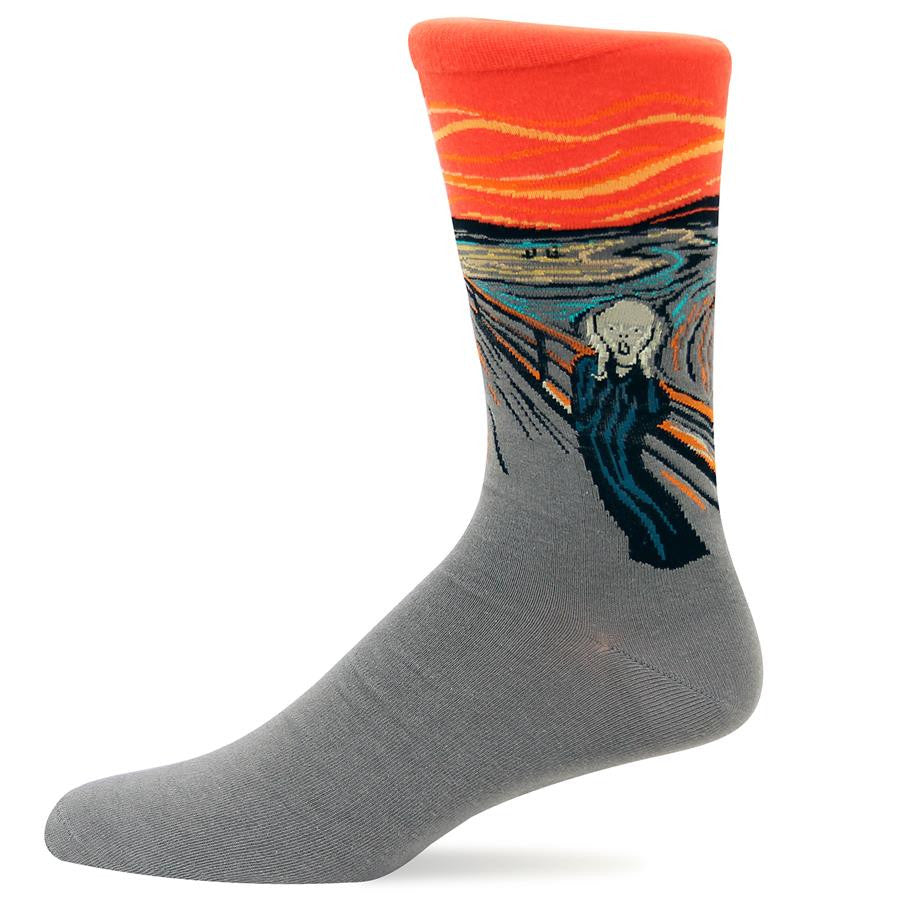These crew socks inspired by the art of Edvard Munch sure are a scream!