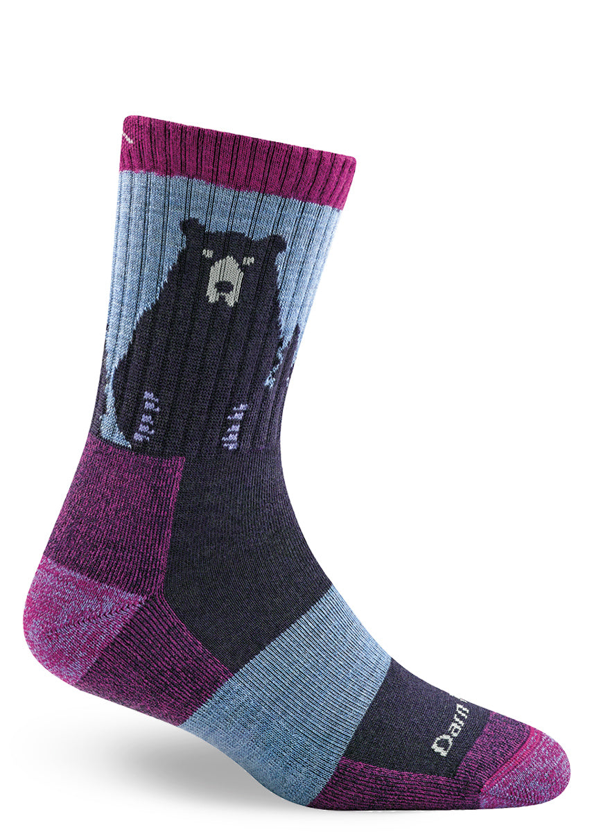 Bear Wool Hiking Socks  Cushioned Merino Socks for Women Hikers