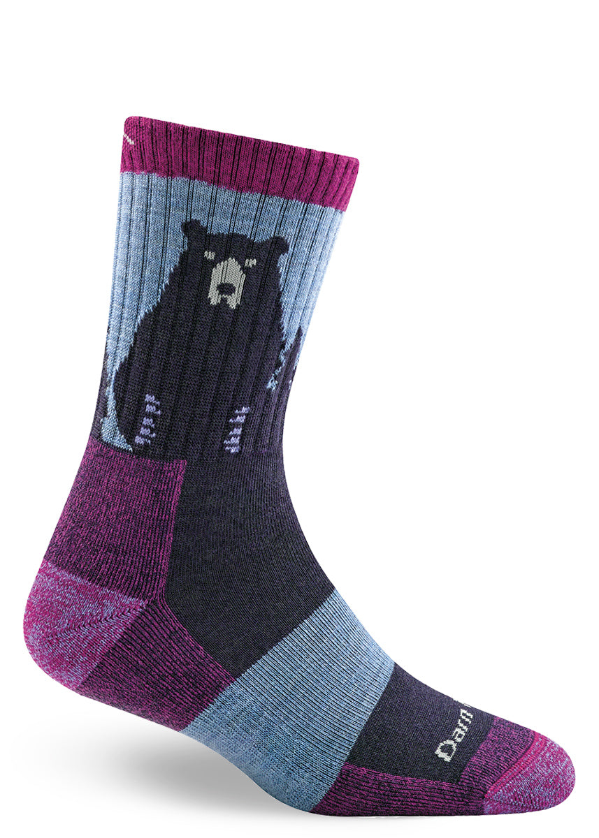 Bear socks for women made for hiking with cushioned feet and arch support