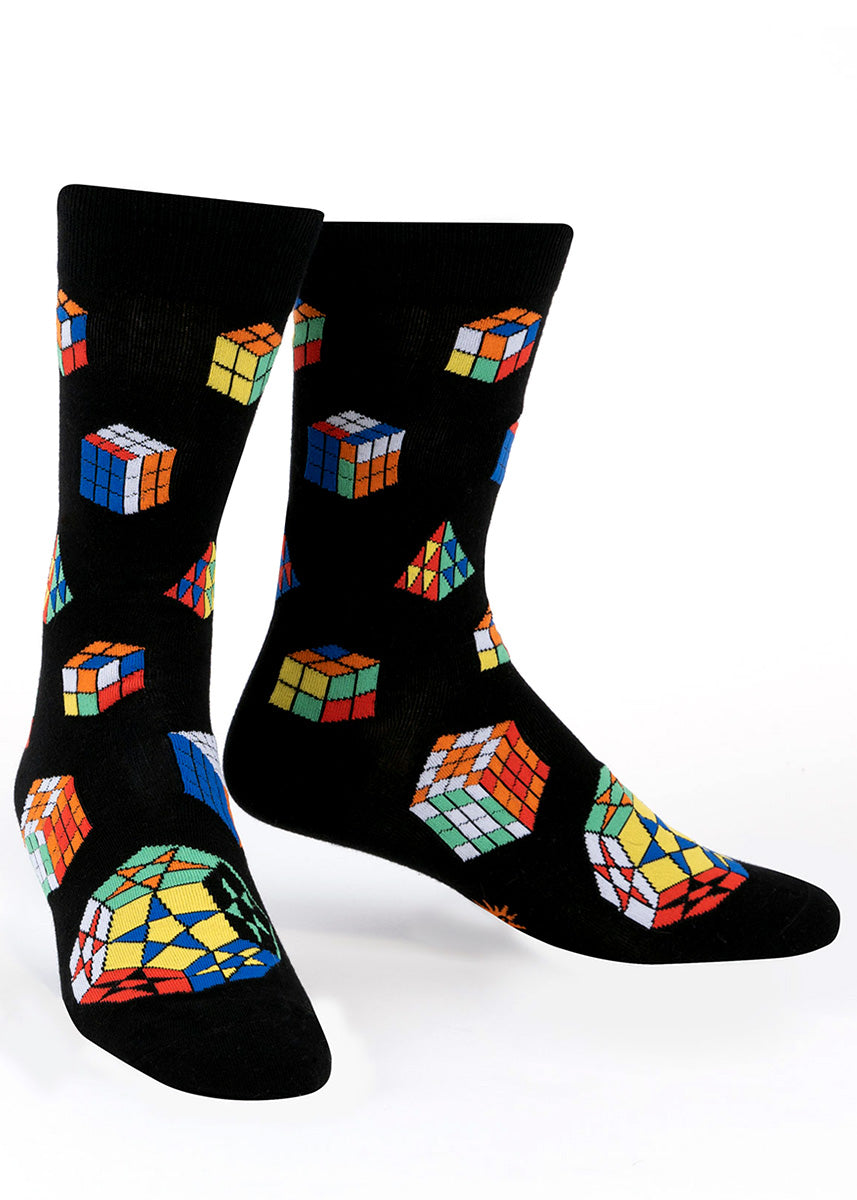 Puzzle Socks for Men  Novelty Cube Game Socks - Cute But Crazy Socks