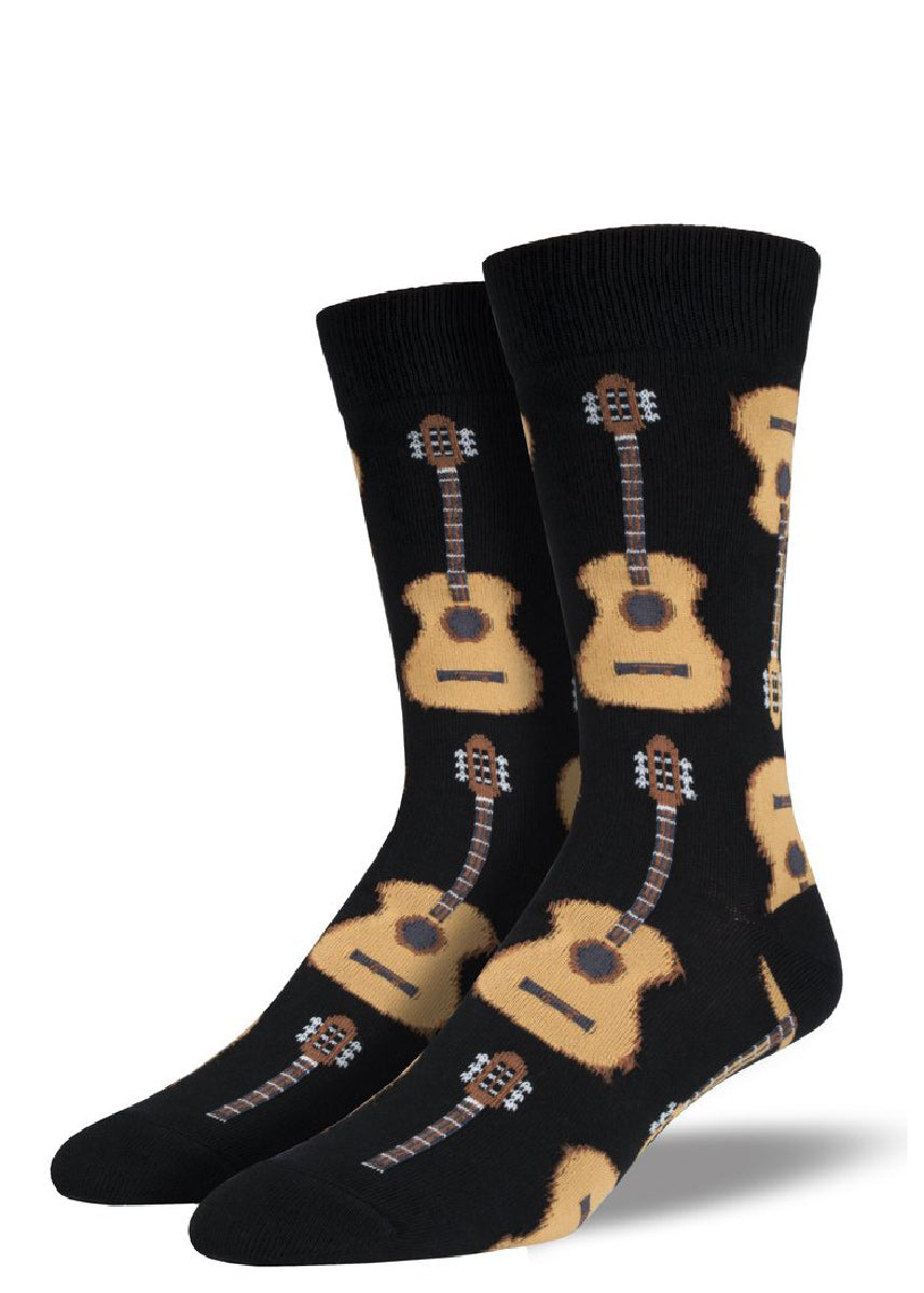 Rock your socks in extra large guitar socks for men with big feet.