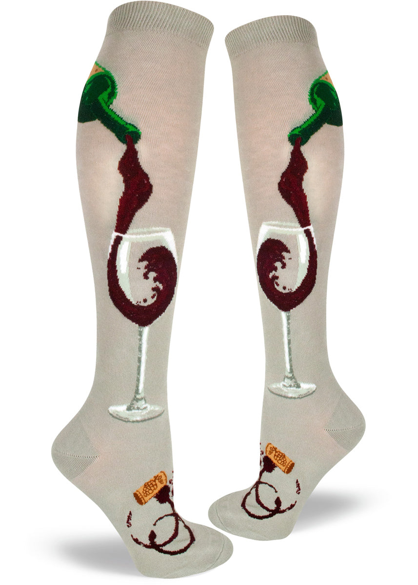 Wine Knee High Socks Wine Knee High Socks